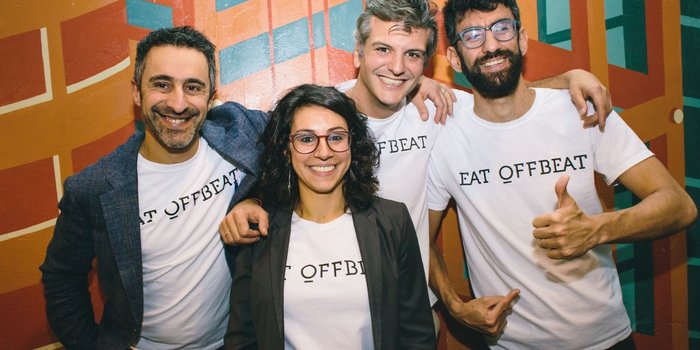 Group photo of the staff members of Eat Offbeat.
